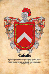 Escudo heráldico del apellido CABALLE