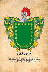 Escudo heráldico del apellido CADIERNO