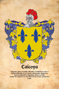 Escudo heráldico del apellido Caicoya