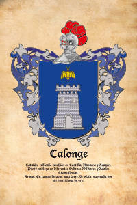 Escudo heráldico del apellido CALONGE