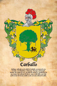 Escudo heráldico del apellido CARBALLO