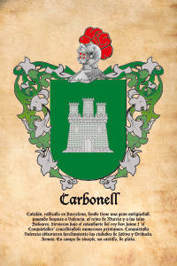 Escudo heráldico del apellido CARBONELL
