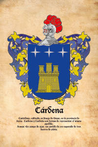 Escudo heráldico del apellido CARDENA