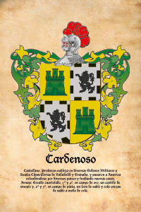 Escudo heráldico del apellido CARDENOSO