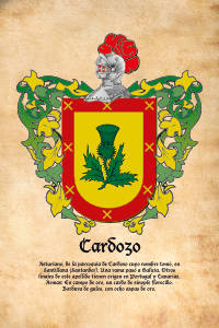 Escudo heráldico del apellido CARDOZO