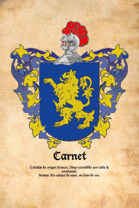 Escudo heráldico del apellido CARNET