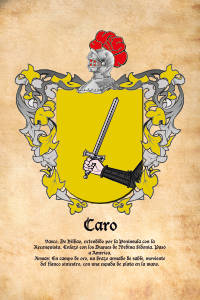 Escudo heráldico del apellido CARO