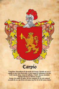 Escudo heráldico del apellido CARPIO
