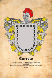 Escudo heráldico del apellido CARRETO