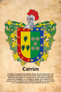 Escudo heráldico del apellido CARRION