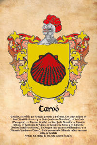 Escudo heráldico del apellido CARVO