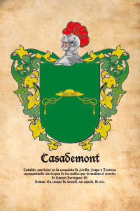 Escudo heráldico del apellido CASADEMONT