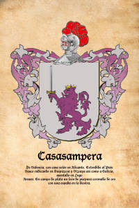 Escudo heráldico del apellido Casasempera