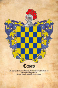Escudo heráldico del apellido CASCO