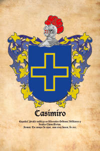 Escudo heráldico del apellido CASIMIRO