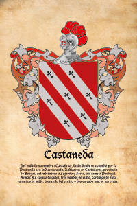 Escudo heráldico del apellido CASTANEDA