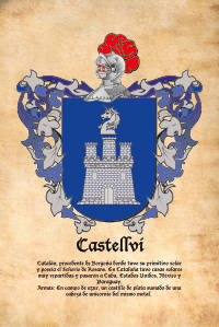 Escudo heráldico del apellido CASTELLVI