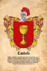 Escudo heráldico del apellido CASTELO