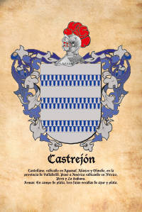 Escudo heráldico del apellido CASTREJON