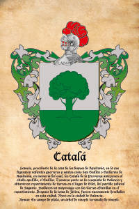 Escudo heráldico del apellido CATALA