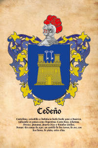 Escudo heráldico del apellido CEDEÑO