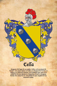 Escudo heráldico del apellido CELLA