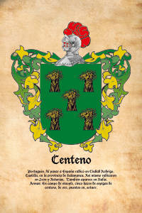 Escudo heráldico del apellido CENTENO