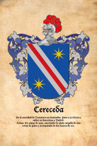 Escudo heráldico del apellido CERECEDA