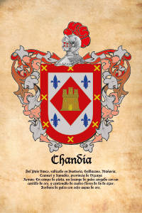Escudo heráldico del apellido CHANDIA