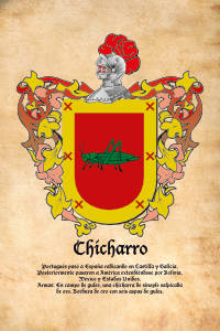 Escudo heráldico del apellido CHICHARRO