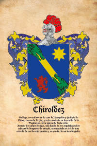 Escudo heráldico del apellido Chiroldez