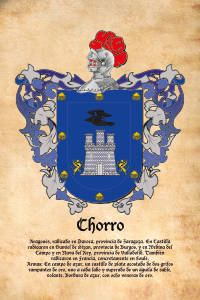 Escudo heráldico del apellido CHORRO
