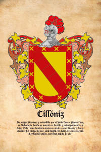 Escudo heráldico del apellido CILLONIZ