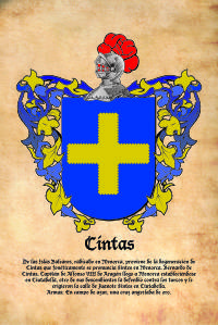 Escudo heráldico del apellido CINTAS