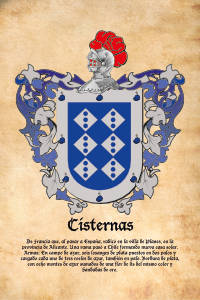 Escudo heráldico del apellido CISTERNAS