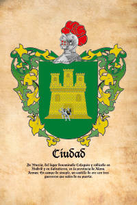 Escudo heráldico del apellido CIUDAD