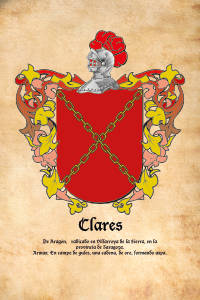 Escudo heráldico del apellido CLARES