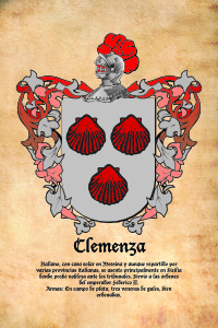 Escudo heráldico del apellido CLEMENZA
