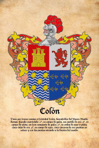Escudo heráldico del apellido COLON