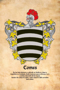 Escudo heráldico del apellido COMES