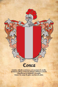 Escudo heráldico del apellido CONCA