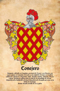 Escudo heráldico del apellido CONEJERO