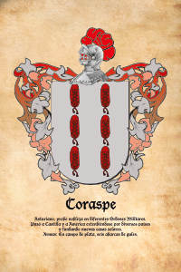 Escudo heráldico del apellido Coraspe