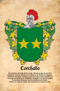 Escudo heráldico del apellido CORCHADO