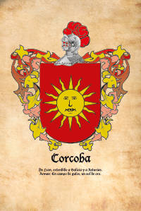 Escudo heráldico del apellido CORCOBA