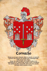 Escudo heráldico del apellido CORVACHO
