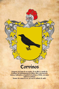 Escudo heráldico del apellido CORVINOS