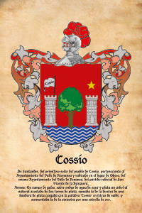 Escudo heráldico del apellido COSSIO