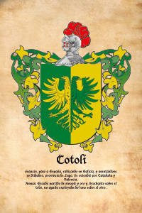 Escudo heráldico del apellido COTOLI
