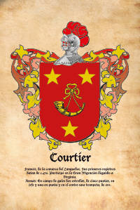 Escudo heráldico del apellido COURTIER
